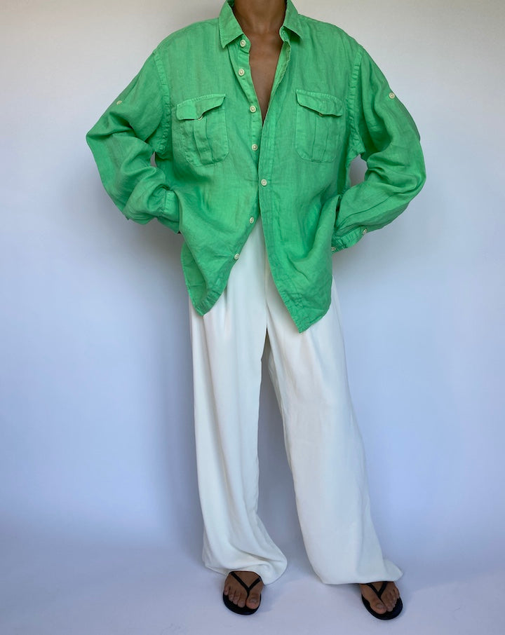 VINTAGE GREEN RALPH LAUREN SHIRT 962
