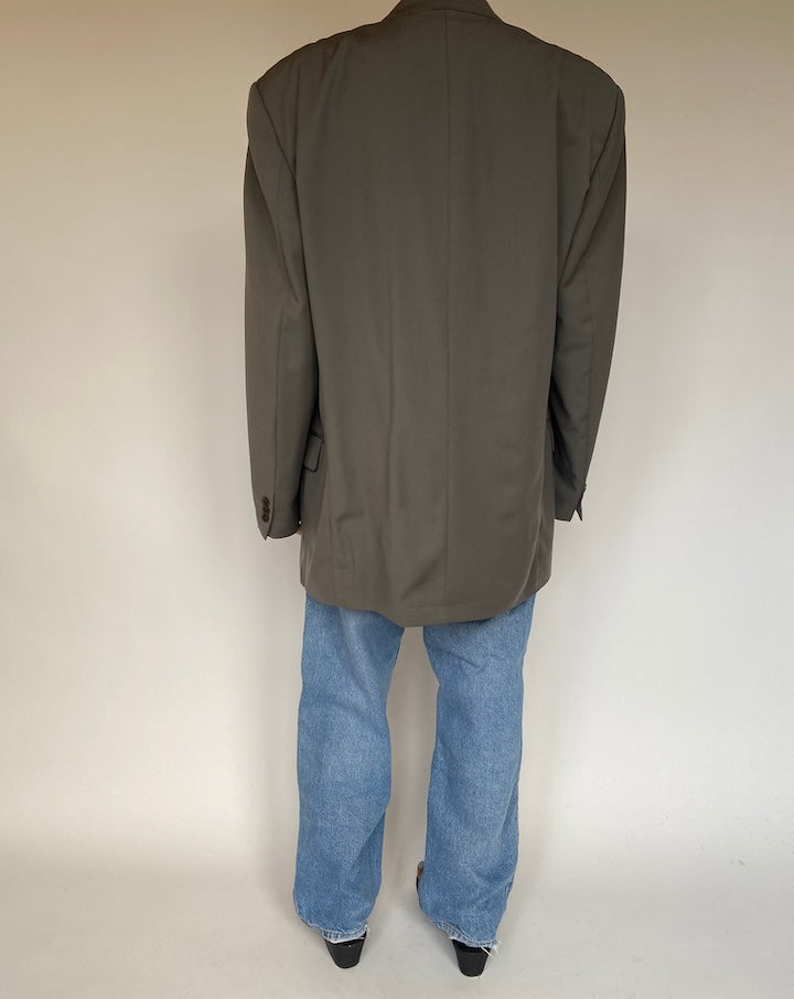 VINTAGE GREY DOUBLE BREASTED BLAZER 1342-2