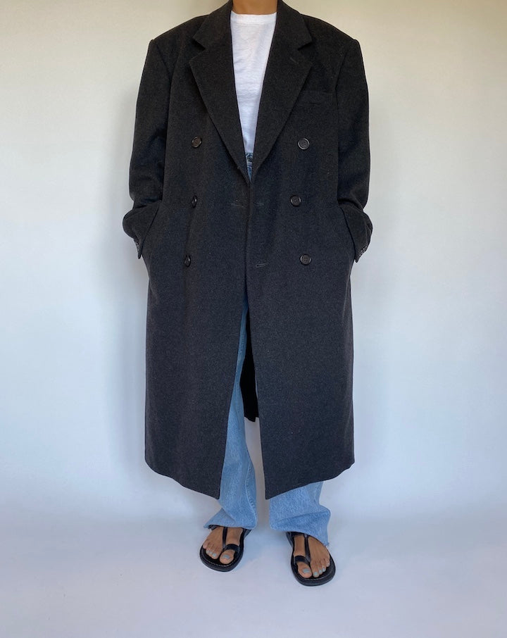 VINTAGE GREY LONG COAT 1490