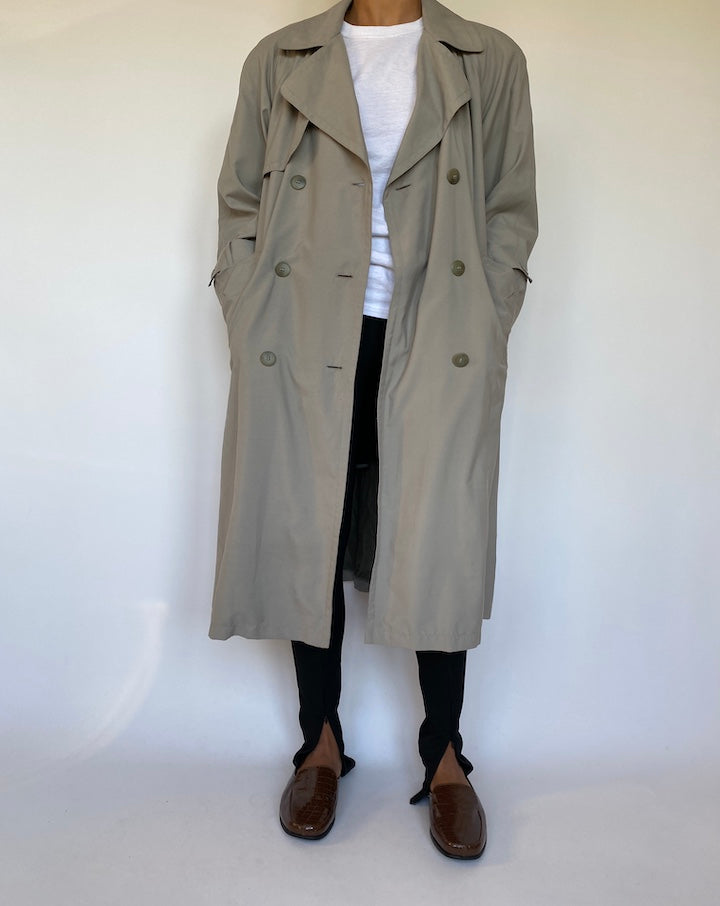 VINTAGE GREY TRENCH COAT 1562