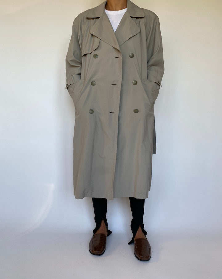 VINTAGE GREY TRENCH COAT 1562