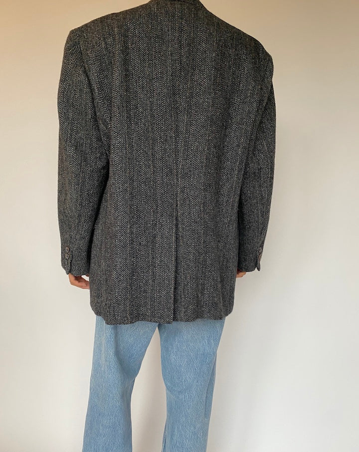 VINTAGE GREY WOOL BLAZER 1325-2