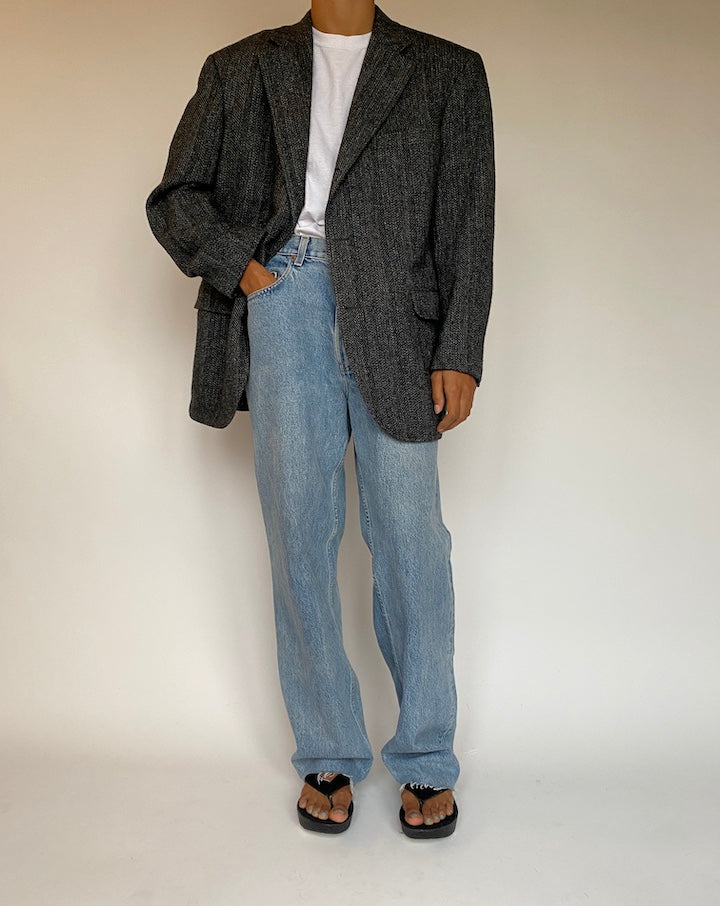 VINTAGE GREY WOOL BLAZER 1325