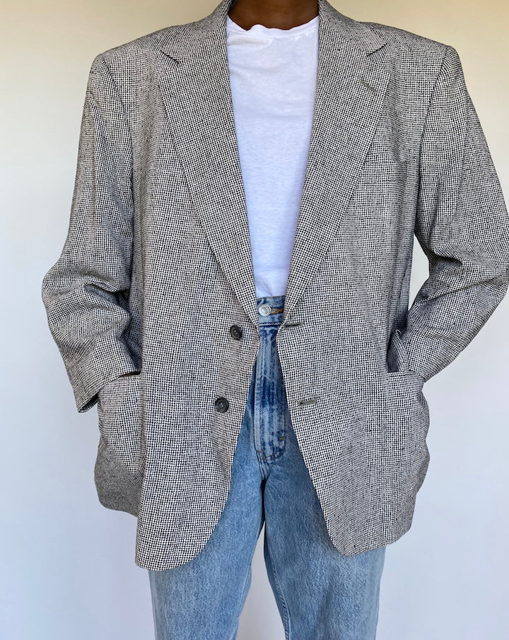 VINTAGE HOUNDSTOOTH BLAZER 1146 2