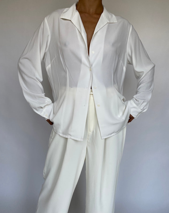 VINTAGE IVORY BLOUSE 103-3