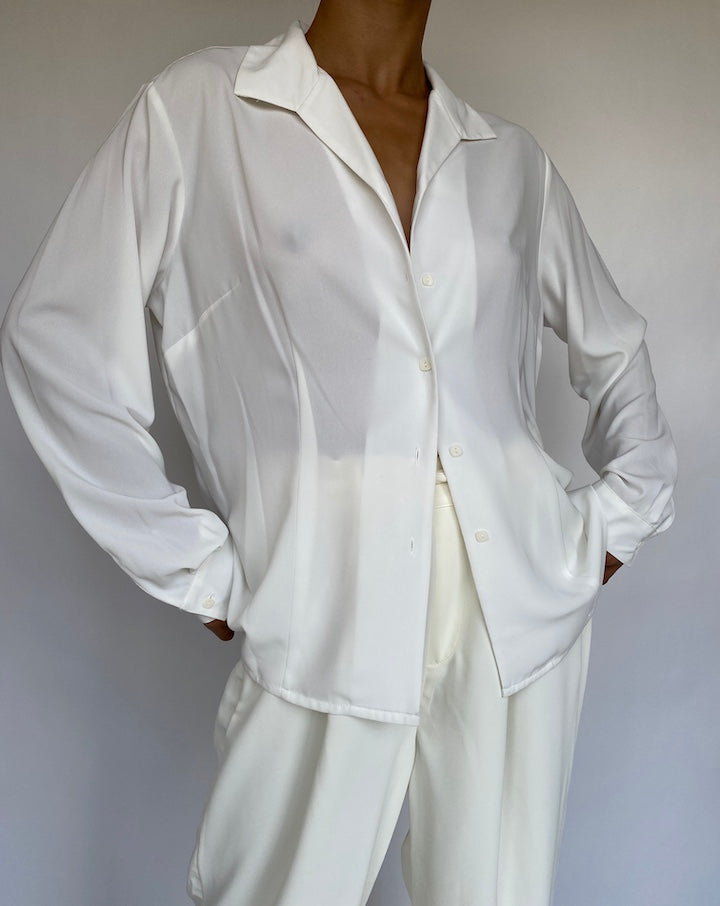 VINTAGE IVORY BLOUSE 103-5