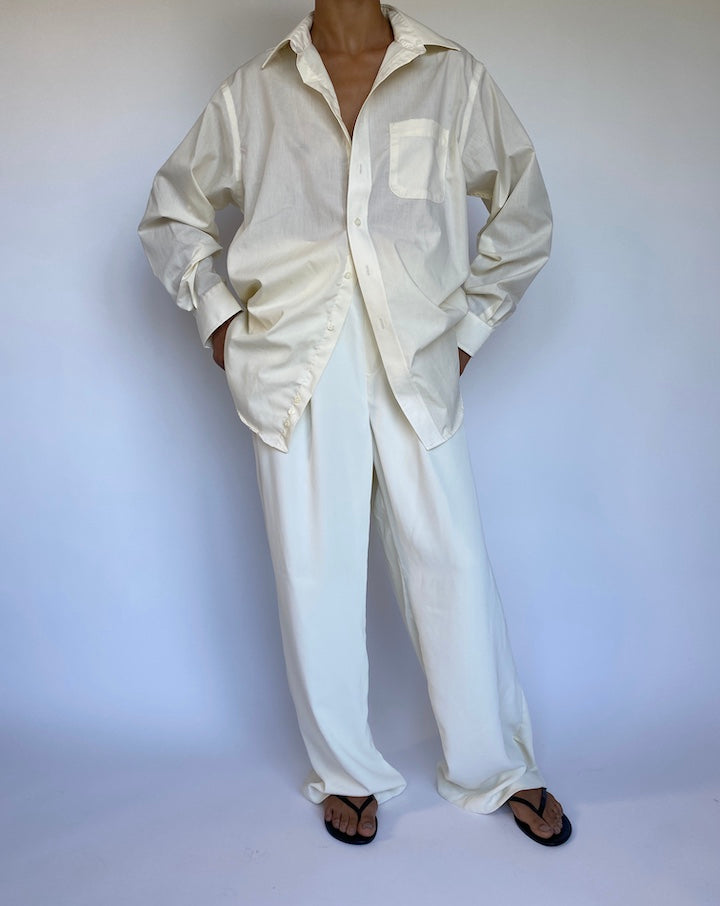 VINTAGE IVORY OVERSIZED SHIRT 956