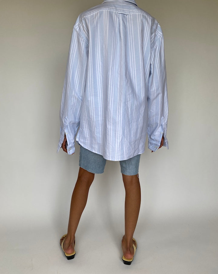 VINTAGE LIGHT BLUE STRIPED SHIRT 851-2
