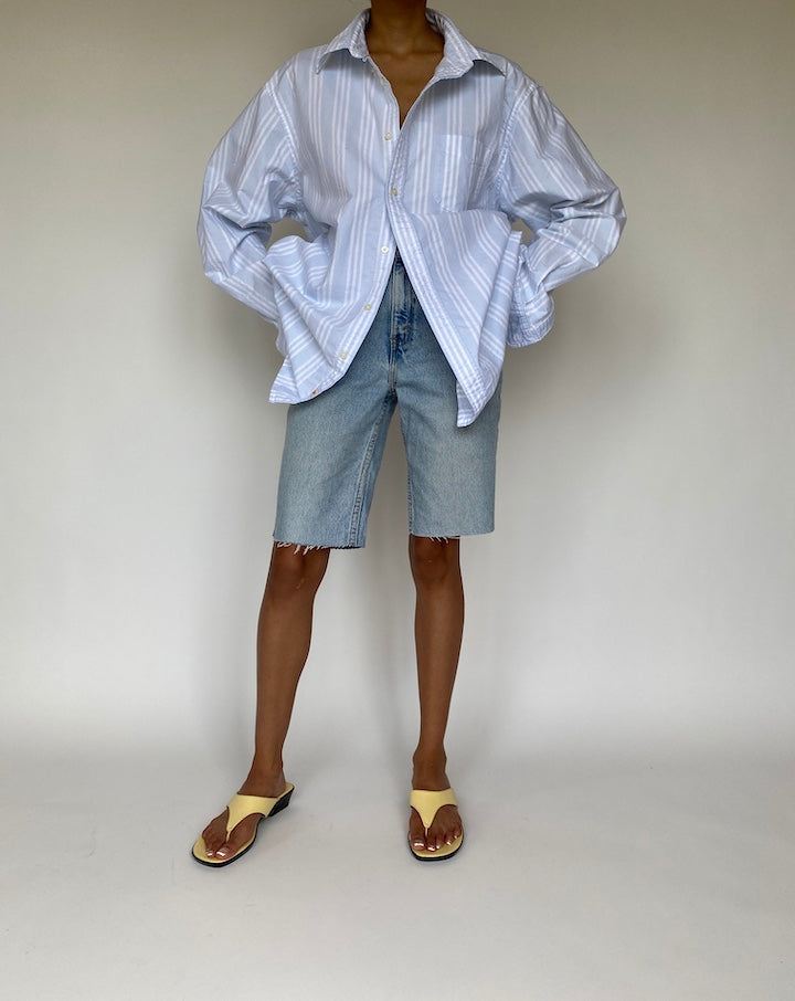 VINTAGE LIGHT BLUE STRIPED SHIRT 851-4