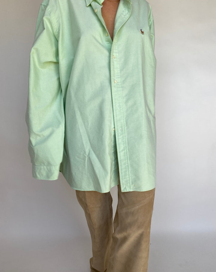 VINTAGE LIGHT GREEN RALPH LAUREN SHIRT 438 2
