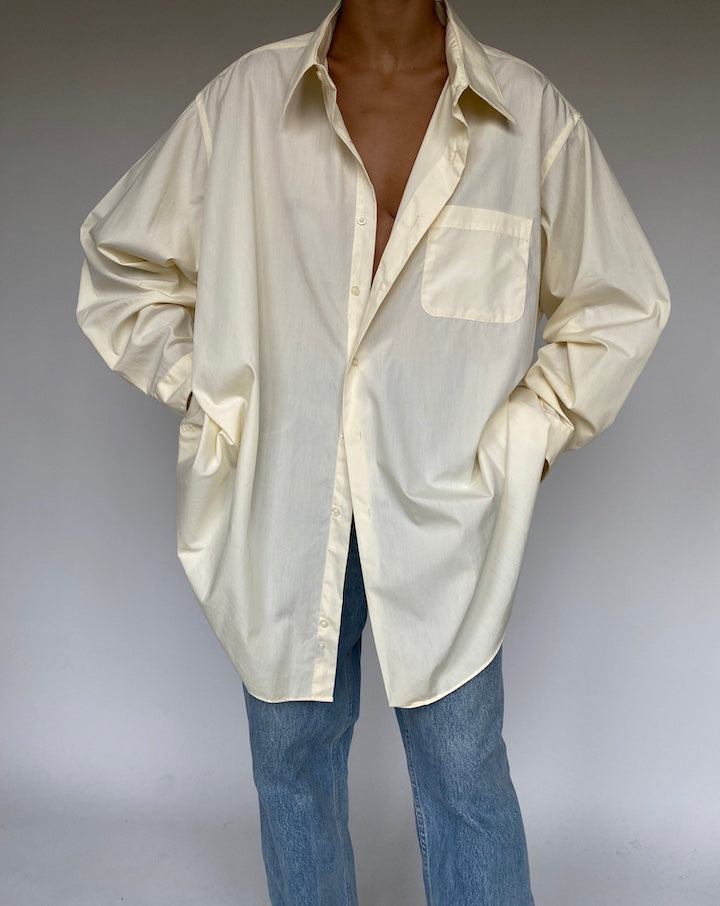 VINTAGE LIGHT YELLOW OVERSIZED SHIRT 1277-2