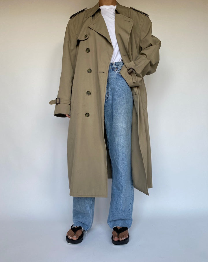 VINTAGE LONG TRENCH COAT 1062