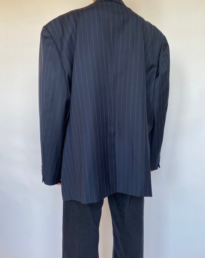VINTAGE NAVY PINSTRIPED BLAZER 608-2