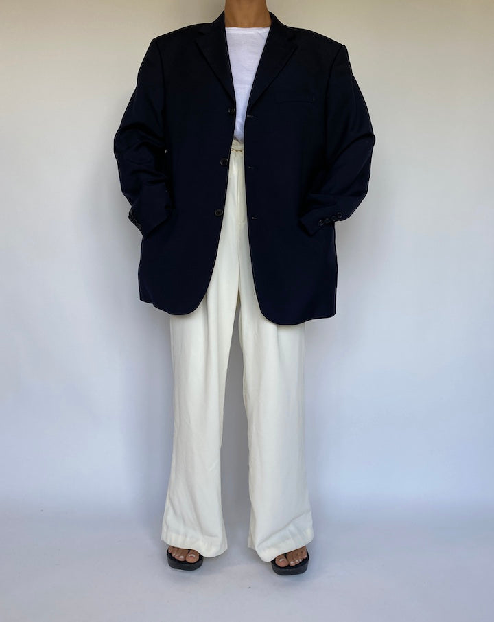 VINTAGE NAVY SINGLE BREASTED BLAZER 1088