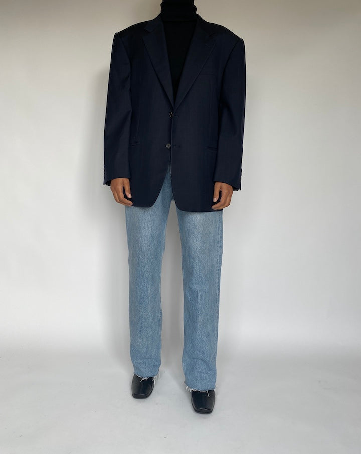 VINTAGE NAVY SINGLE BREASTED BLAZER 1768