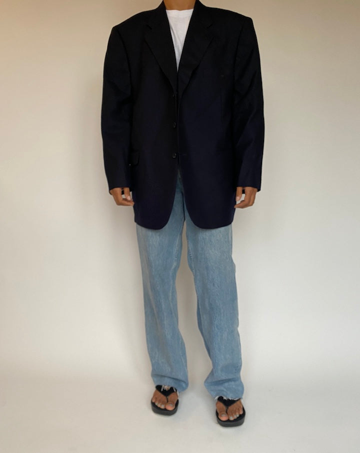 VINTAGE NAVY YVES SAINT LAUREN BLAZER 1322-3