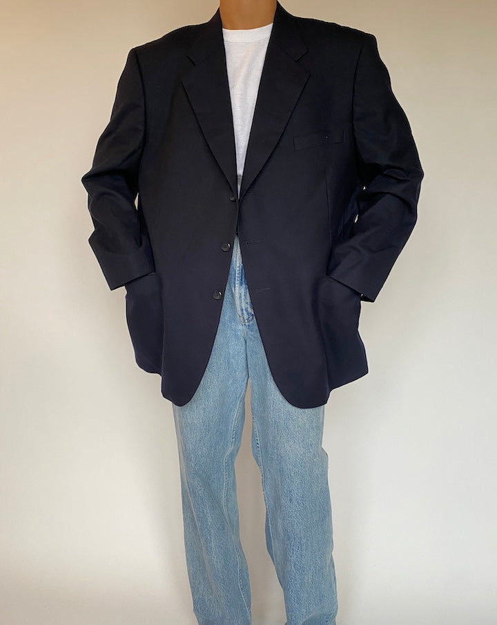 VINTAGE NAVY YVES SAINT LAUREN BLAZER 1322
