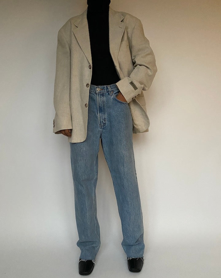 VINTAGE OAT COLORED BLAZER 1587