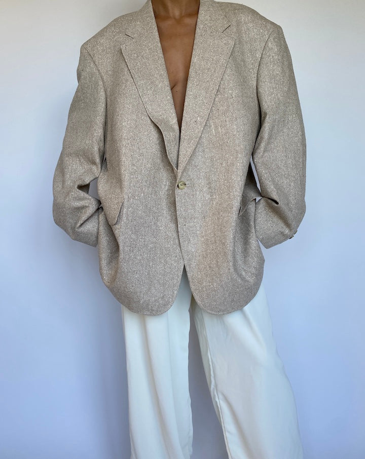 VINTAGE OAT SILK BLAZER 943