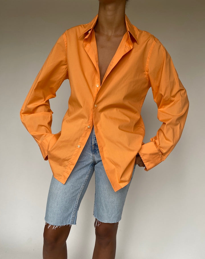 VINTAGE ORANGE BUTTON DOWN SHIRT 1240-3