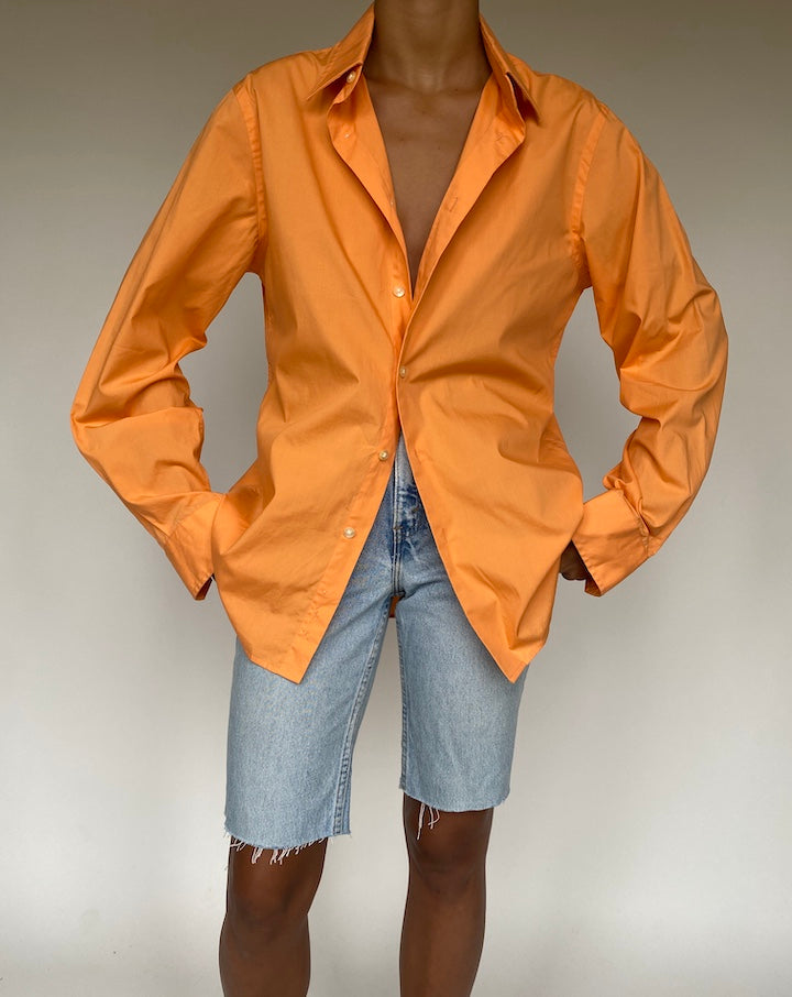VINTAGE ORANGE BUTTON DOWN SHIRT 1240