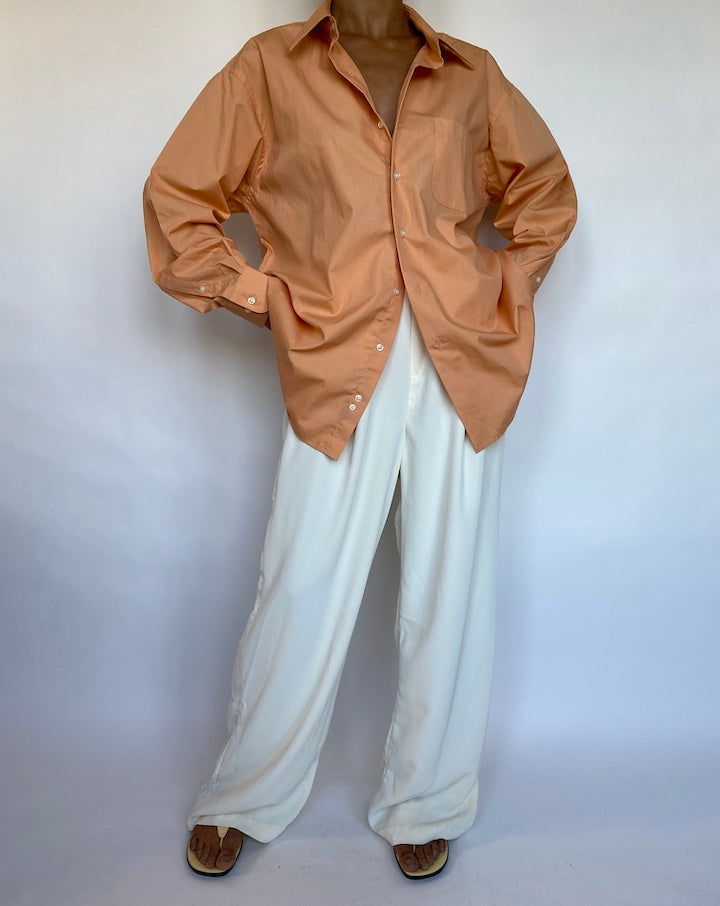 VINTAGE ORANGE BUTTON DOWN SHIRT 687