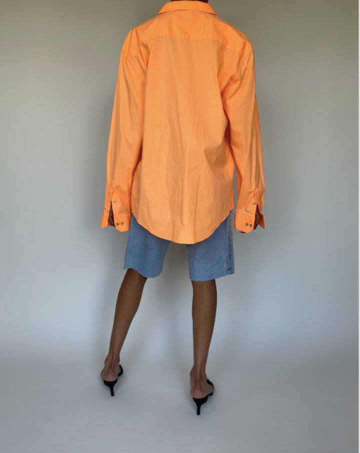 VINTAGE ORANGE COTTON SHIRT 861