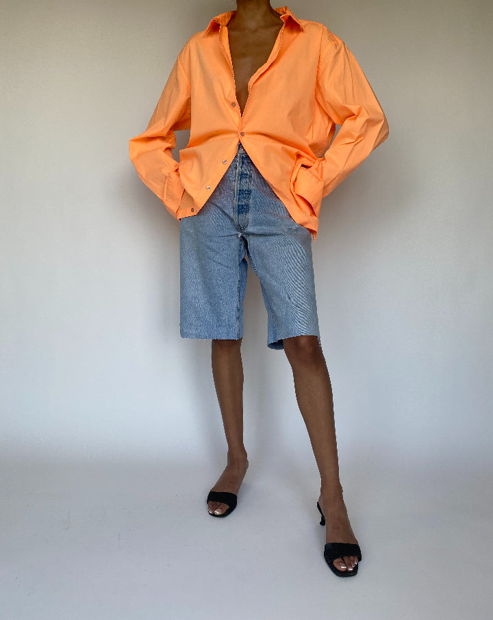VINTAGE ORANGE COTTON SHIRT 861