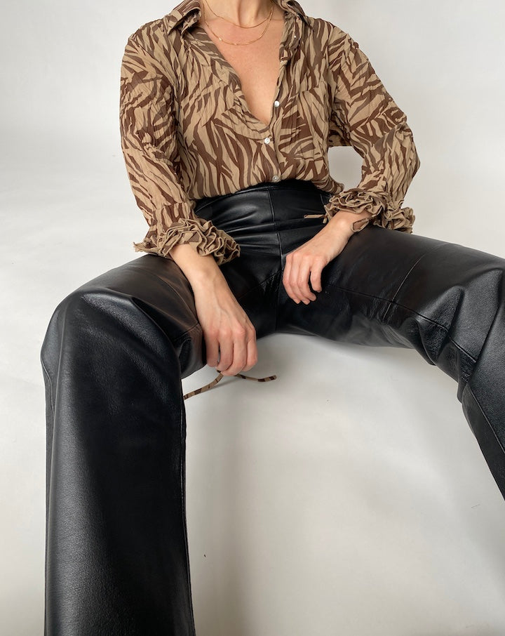 VINTAGE OVERSIZED ANIMAL PRINTED BLOUSE 467