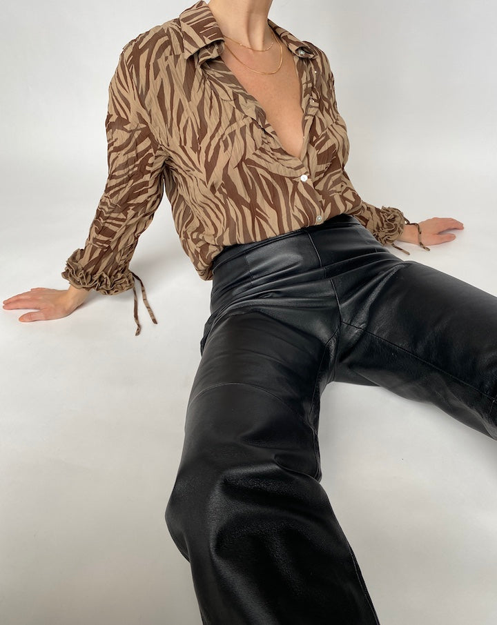 VINTAGE OVERSIZED ANIMAL PRINTED BLOUSE 467