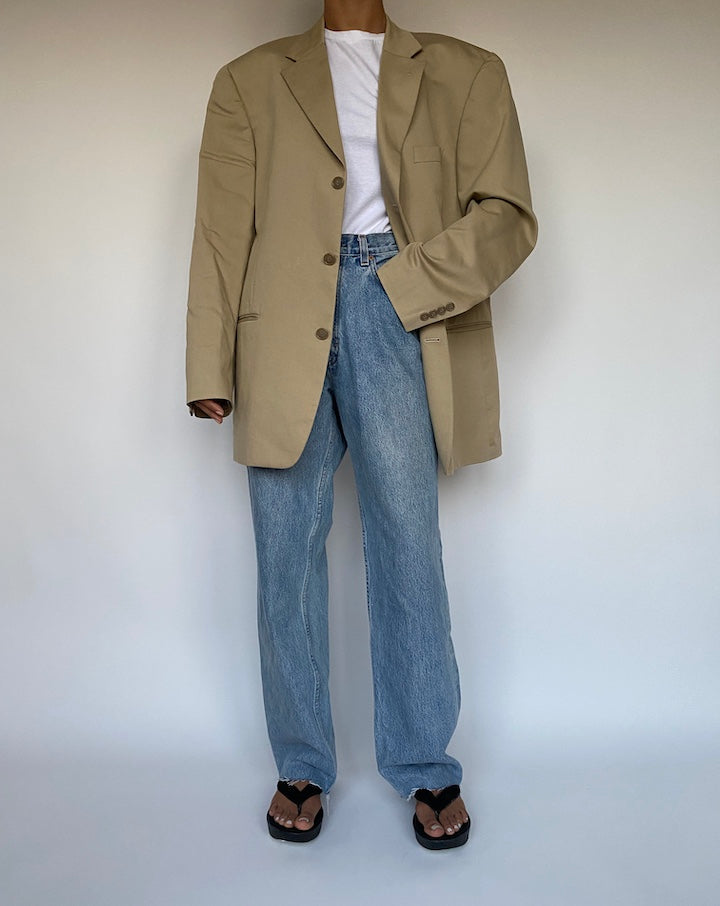 VINTAGE OVERSIZED BEIGE BLAZER 1055