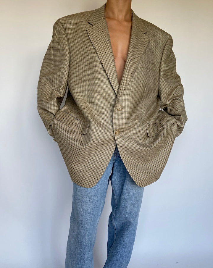 VINTAGE OVERSIZED BEIGE BLAZER 1072