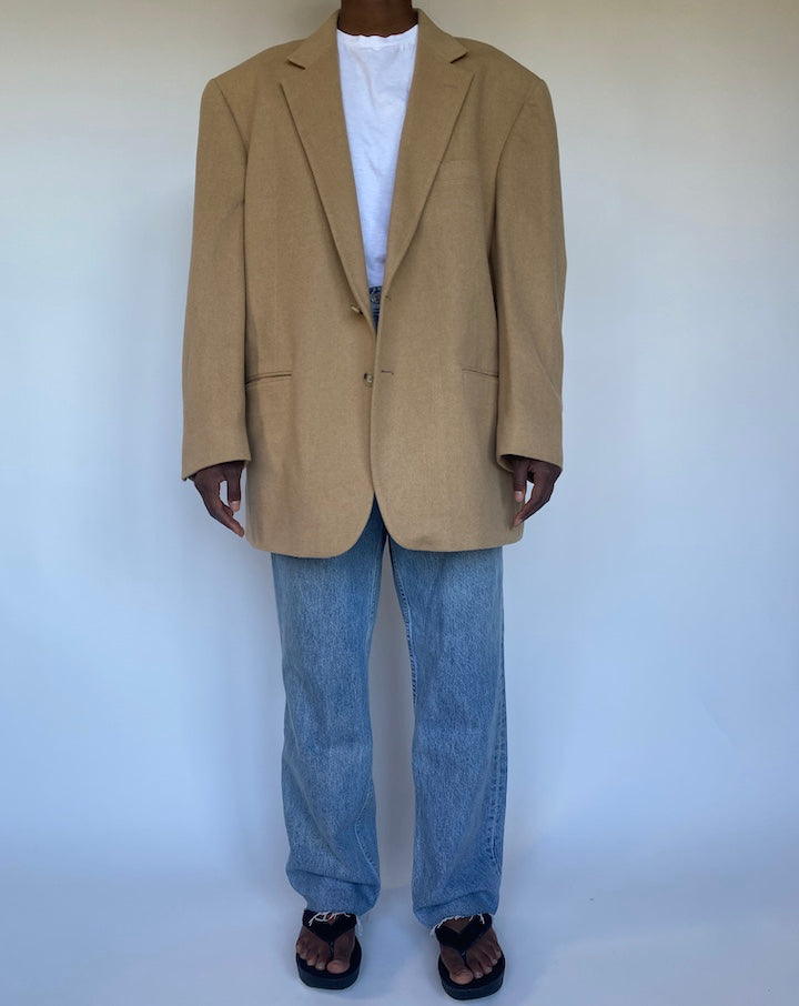 VINTAGE OVERSIZED BEIGE BLAZER 1138-6