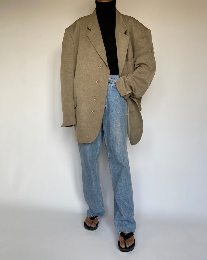 VINTAGE OVERSIZED BEIGE BLAZER 1395