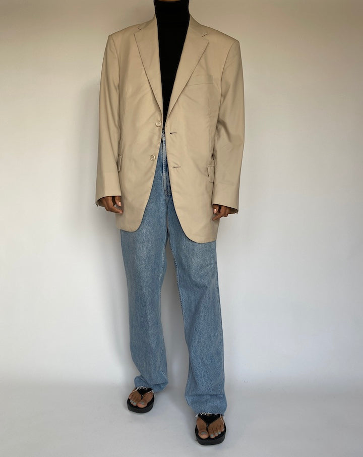 VINTAGE OVERSIZED BEIGE BLAZER 1397-3
