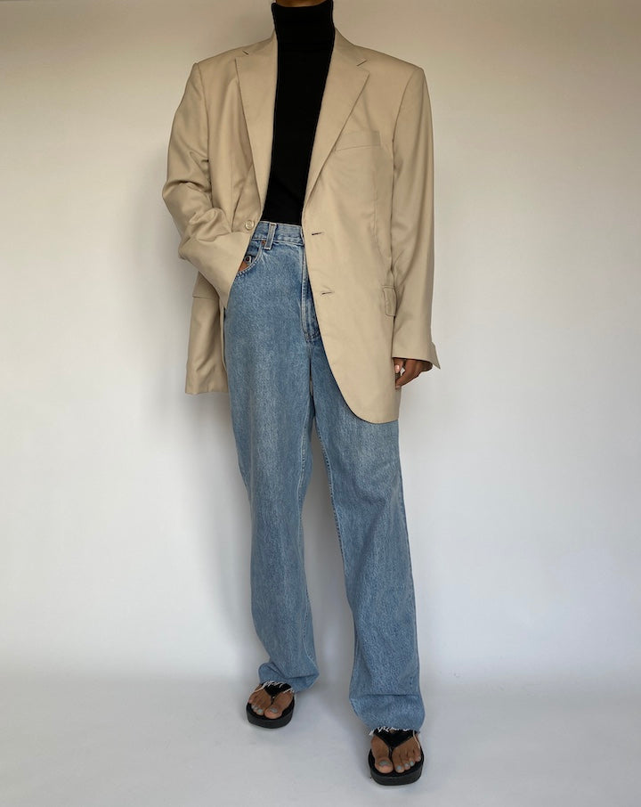 VINTAGE OVERSIZED BEIGE BLAZER 1397