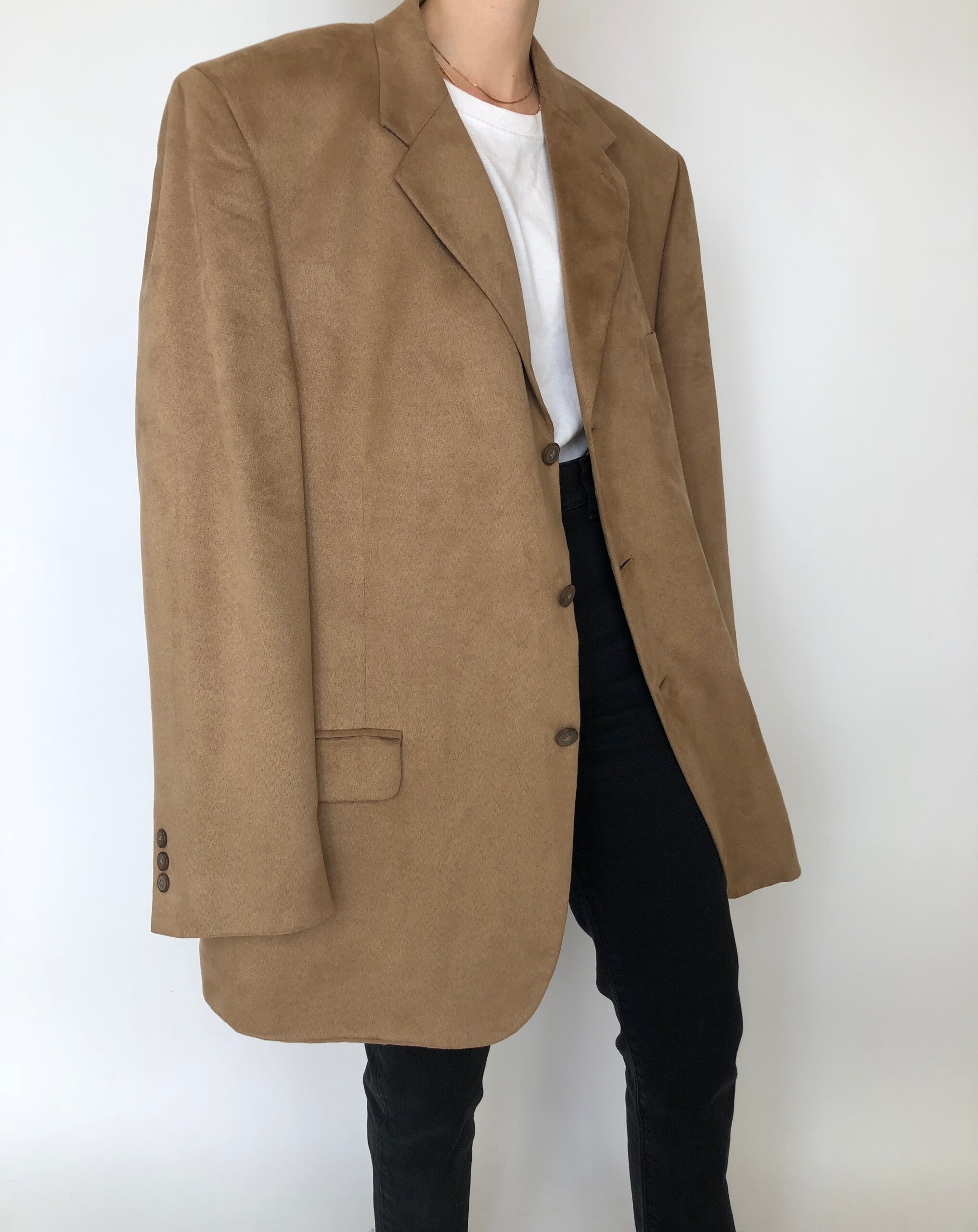 VINTAGE OVERSIZED BEIGE BLAZER 190-2