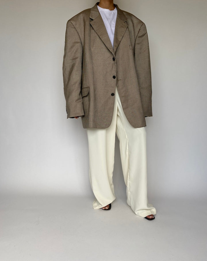 VINTAGE OVERSIZED BEIGE BLAZER 874-4