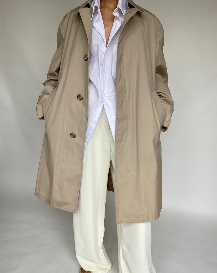 VINTAGE OVERSIZED BEIGE COAT 636-3