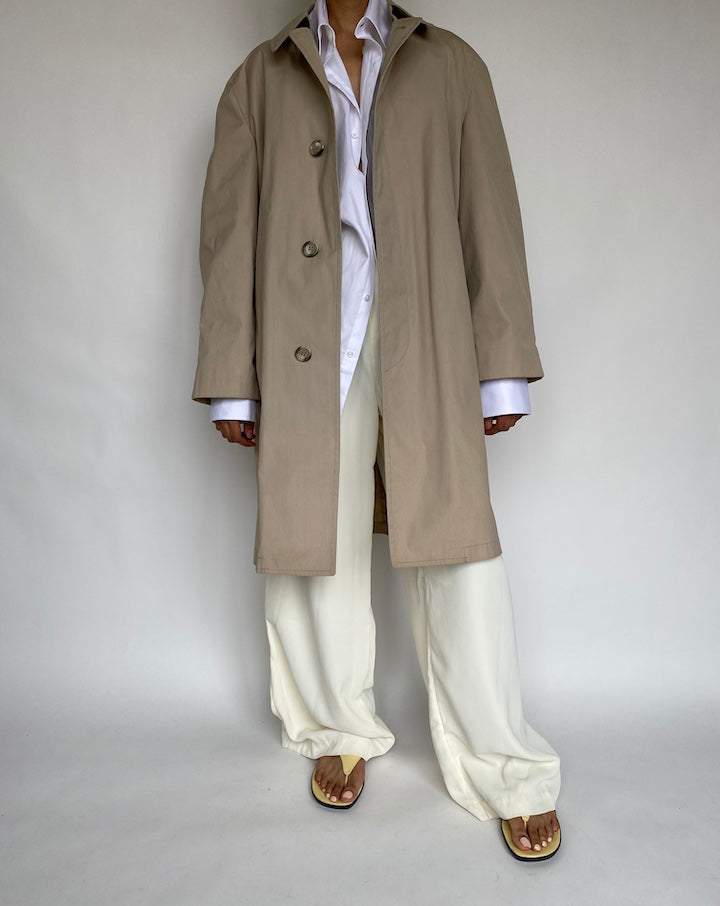 VINTAGE OVERSIZED BEIGE COAT 636-4