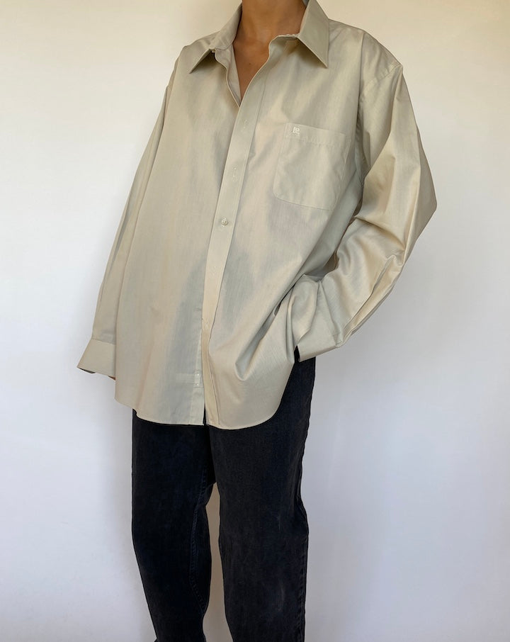 VINTAGE OVERSIZED BEIGE SHIRT 1522-2