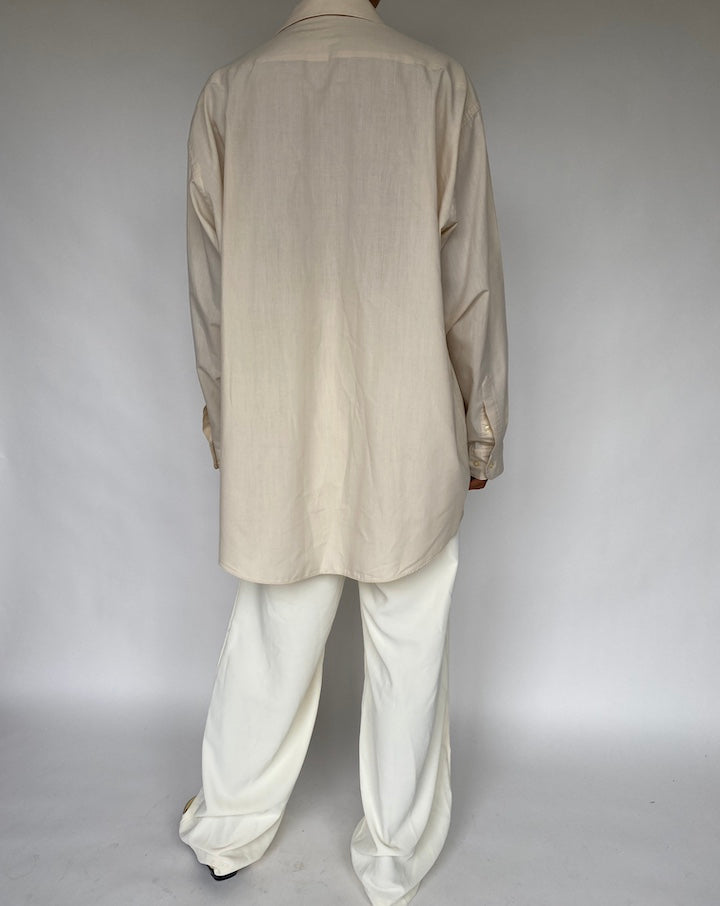 VINTAGE OVERSIZED BEIGE SHIRT 809-2