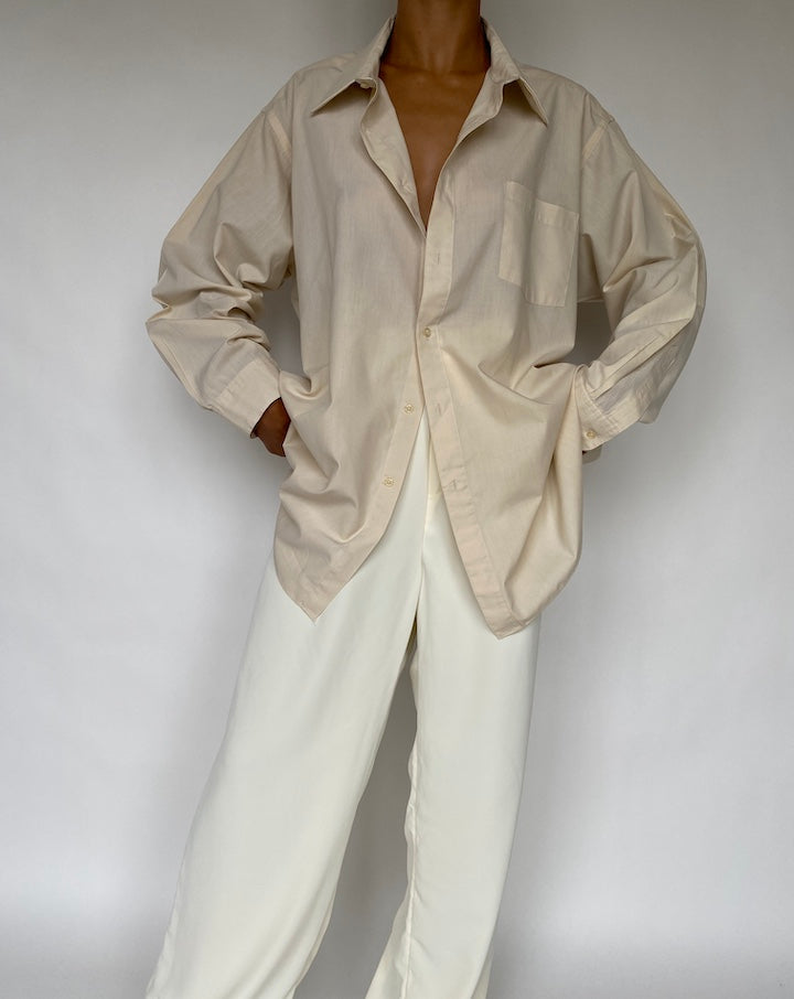 VINTAGE OVERSIZED BEIGE SHIRT 809-3