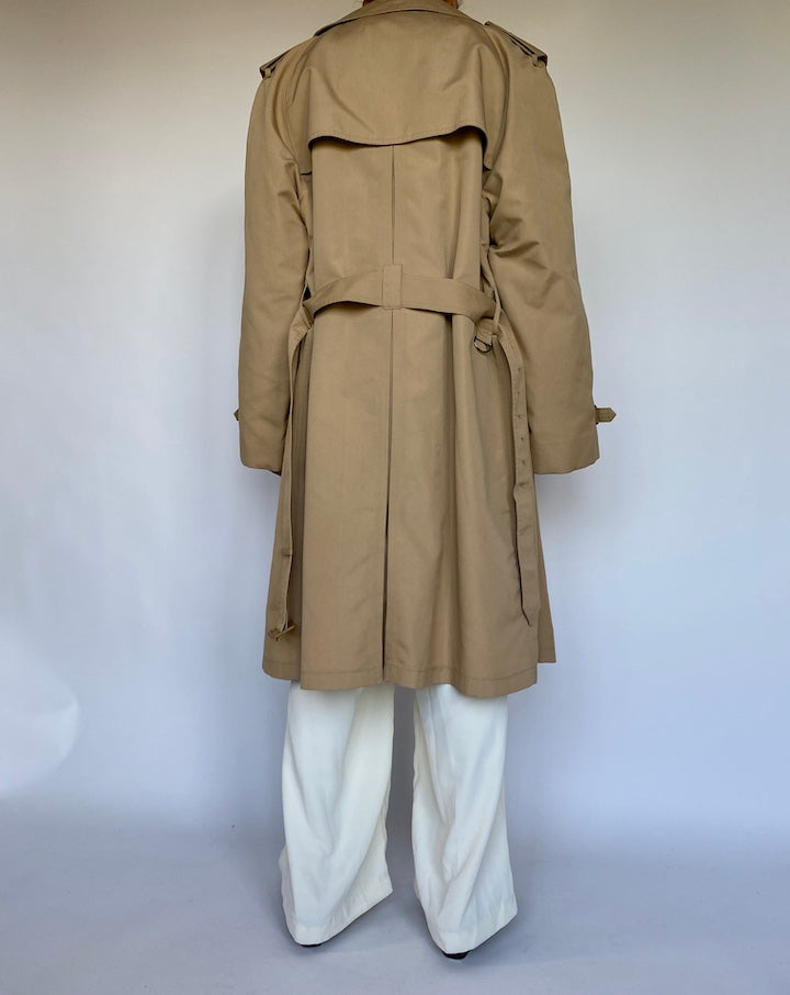 VINTAGE OVERSIZED BEIGE TRENCH COAT 1082-3