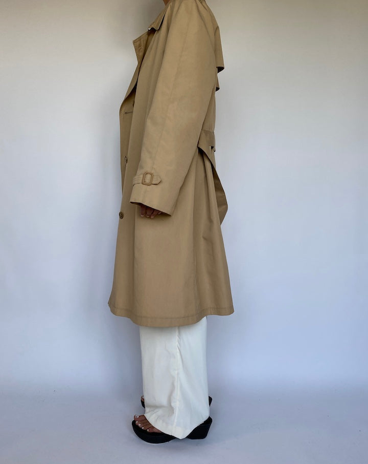 VINTAGE OVERSIZED BEIGE TRENCH COAT 1082-4