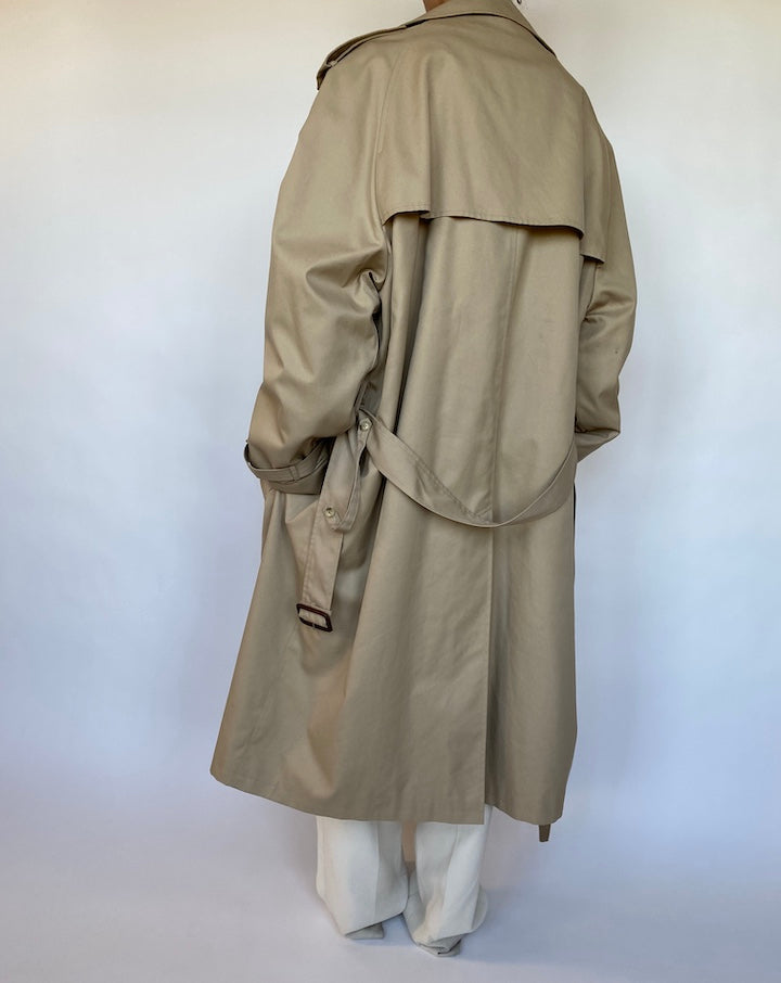 VINTAGE OVERSIZED BEIGE TRENCH COAT 568-2