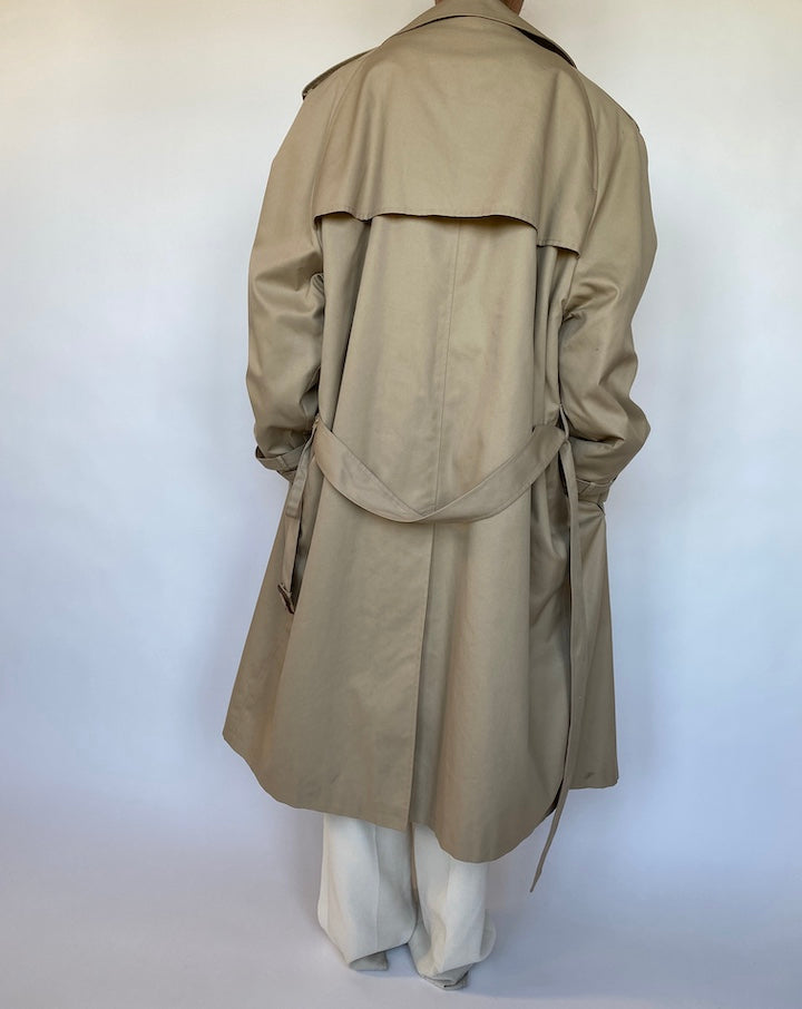 VINTAGE OVERSIZED BEIGE TRENCH COAT 568-3