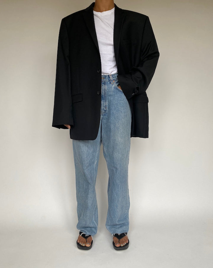 VINTAGE OVERSIZED BLACK CALVIN KLEIN BLAZER 1220