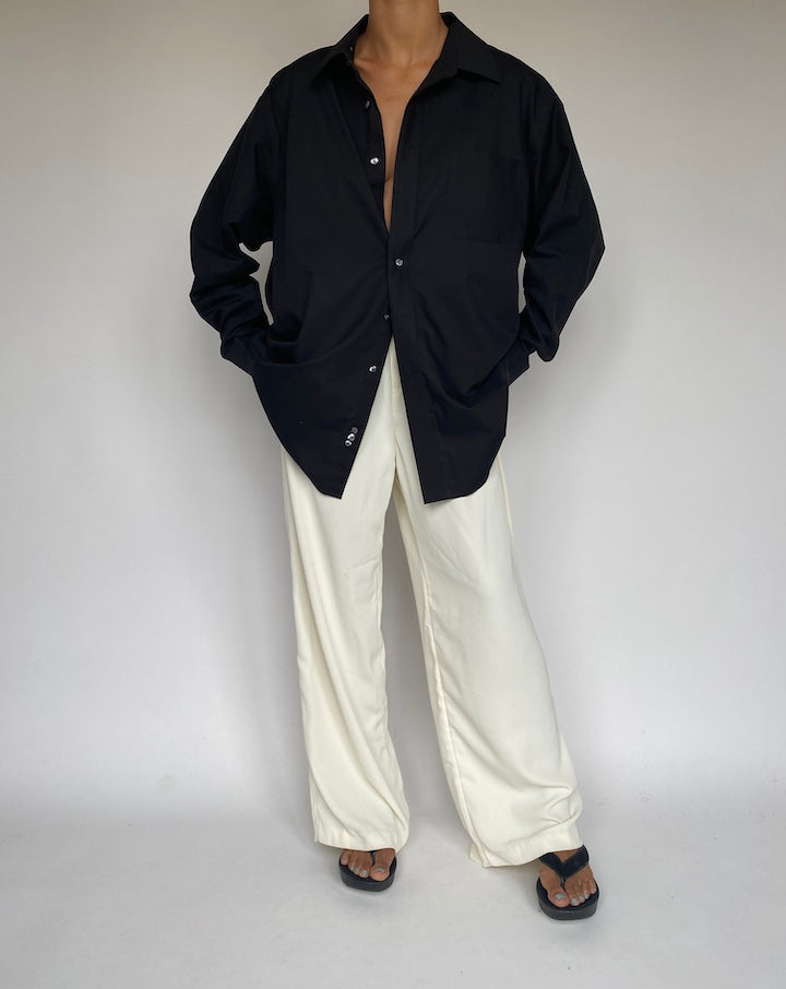 VINTAGE OVERSIZED BLACK SHIRT 1267