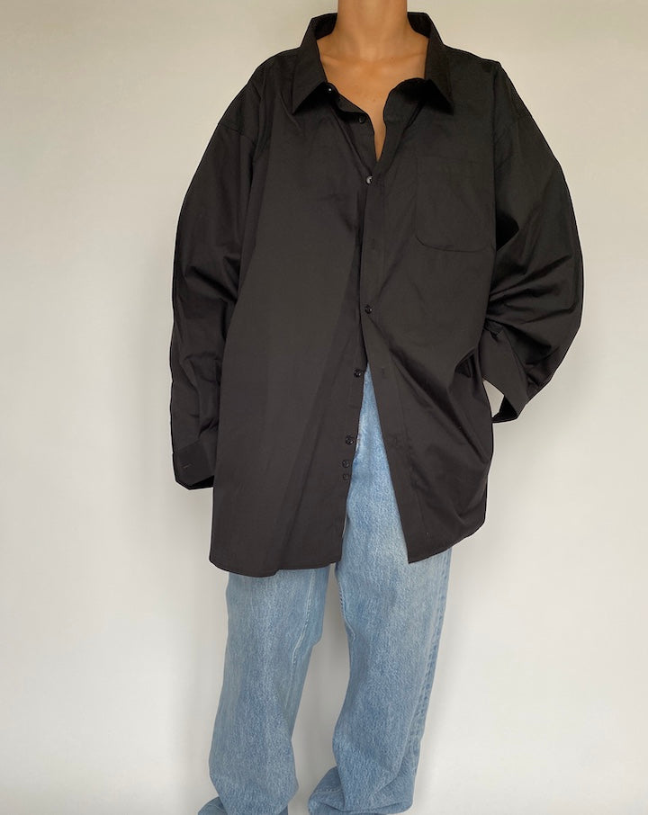 VINTAGE OVERSIZED BLACK SHIRT 1468-3